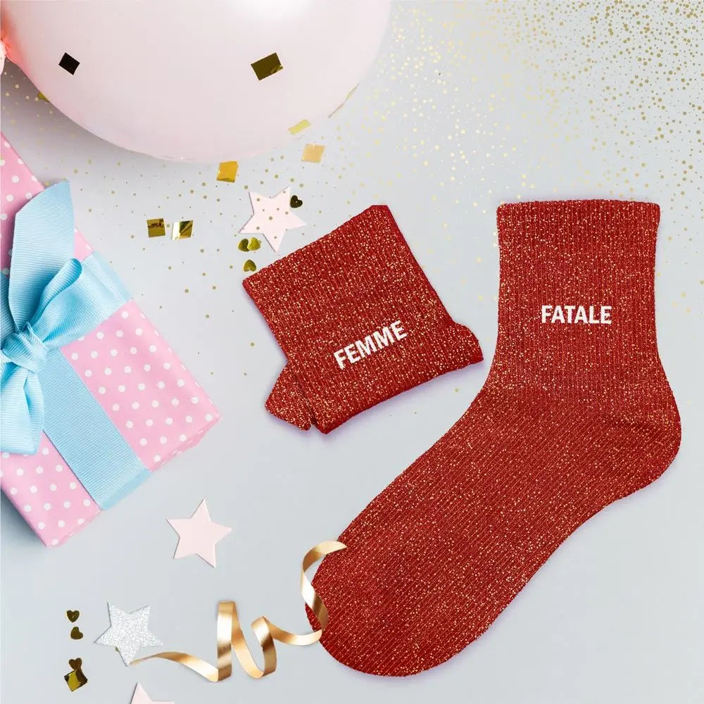 chaussettes à paillettes funky feets