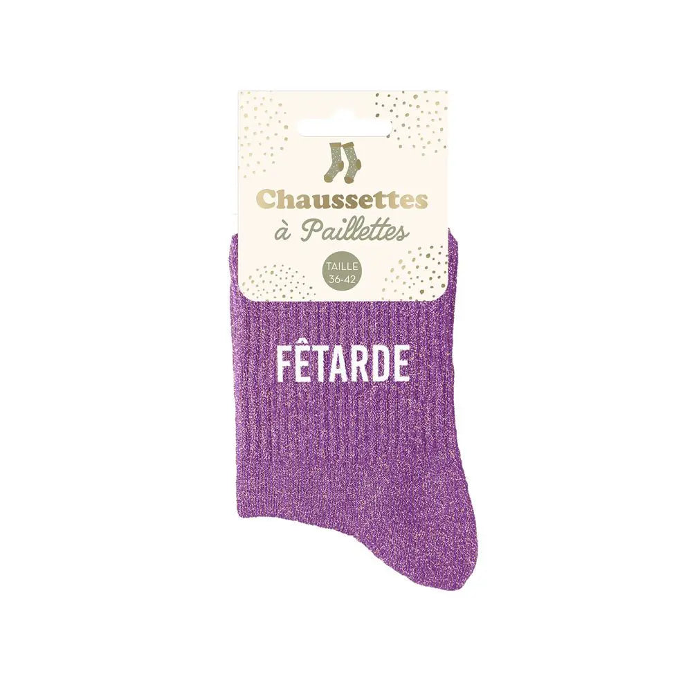 chaussettes à paillettes funky feets