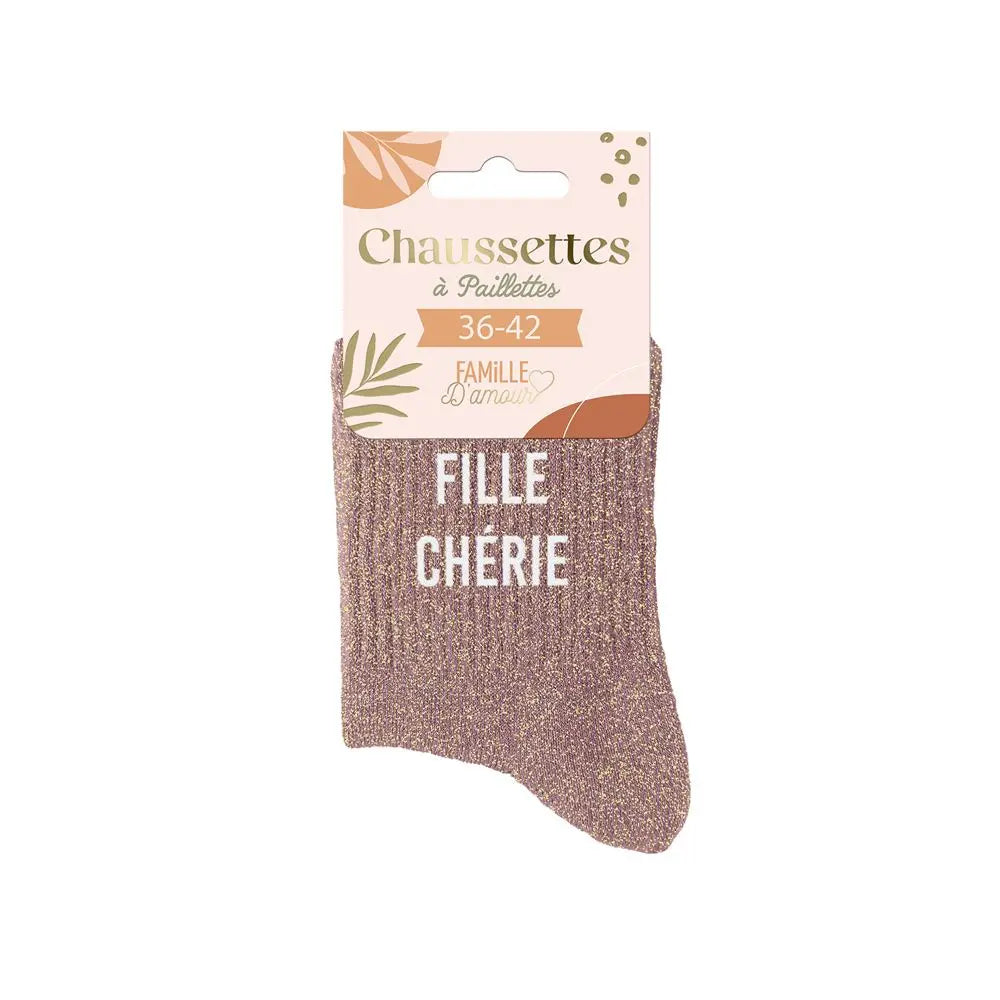 Fille chérie Chaussettes à paillettes
