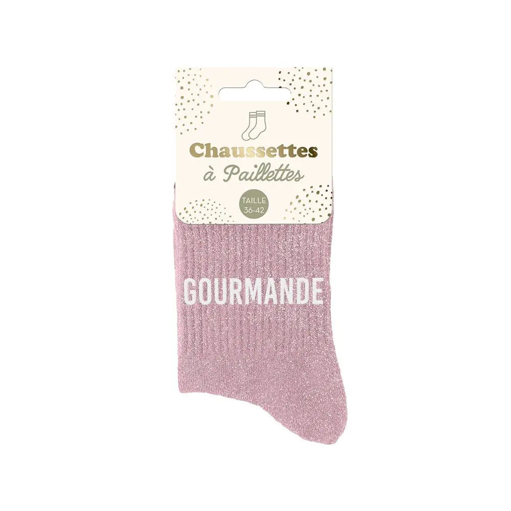 Gourmande Chaussettes à paillettes