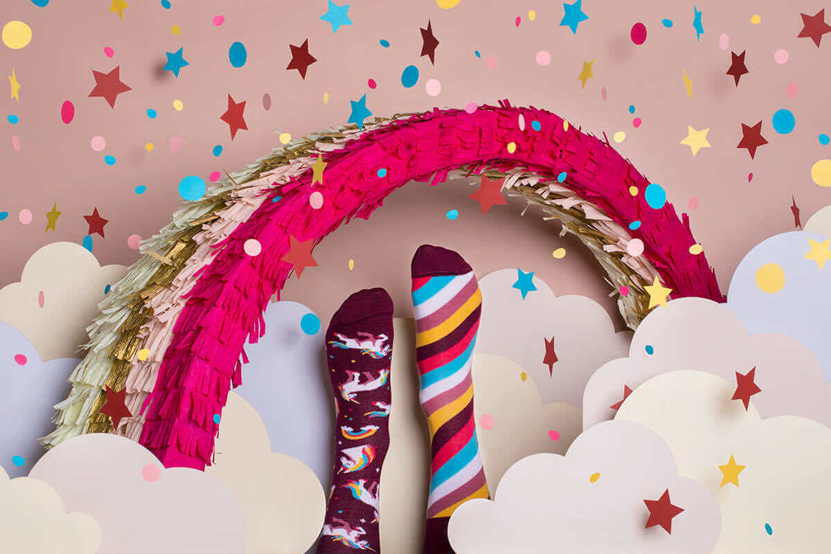 Chaussettes dépareillées Many Mornings 
 The Unicorn - FunkyFeets