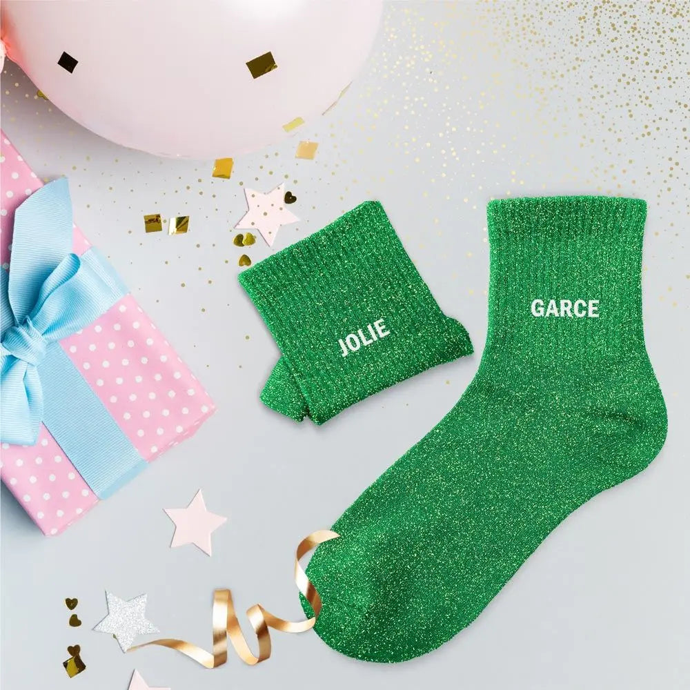 chaussettes à paillettes funky feets