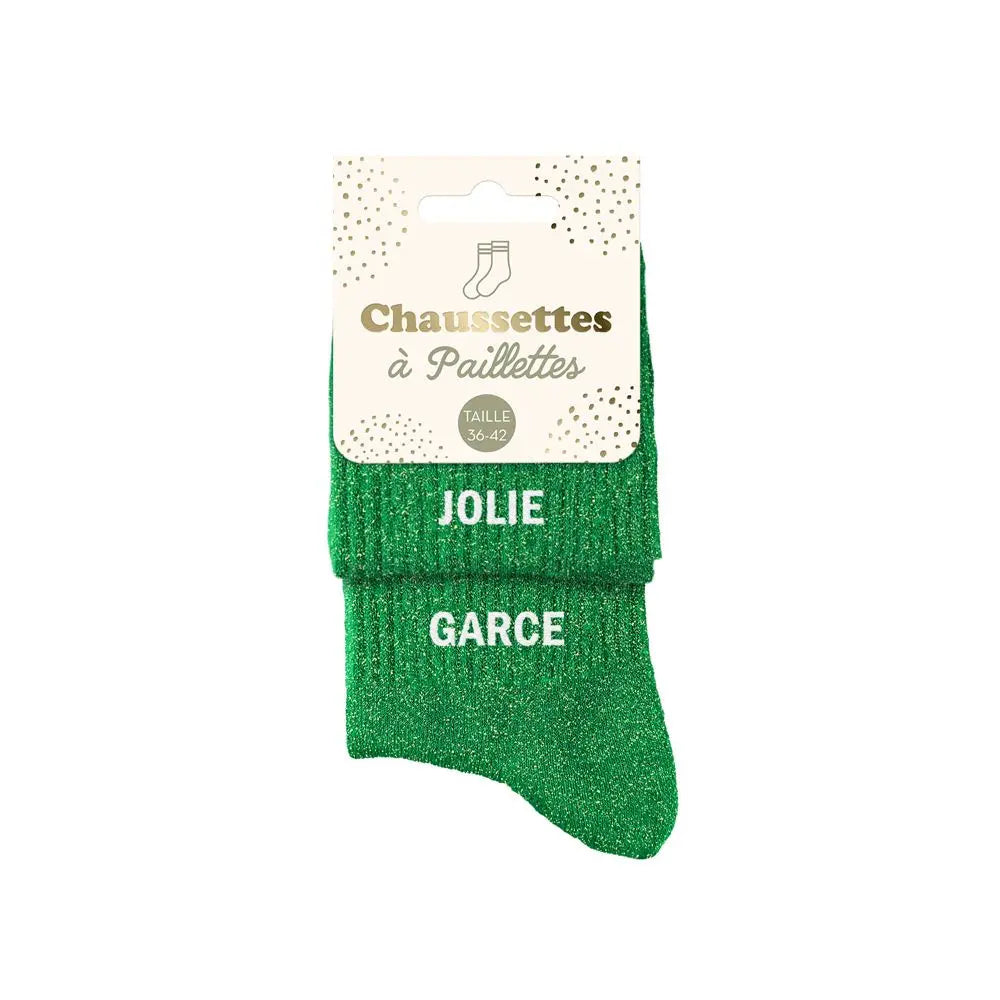 funky feets chaussettes a paillettes