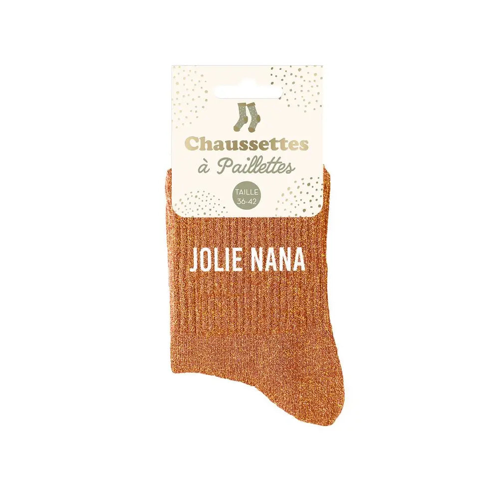 chaussettes à paillettes funky feets