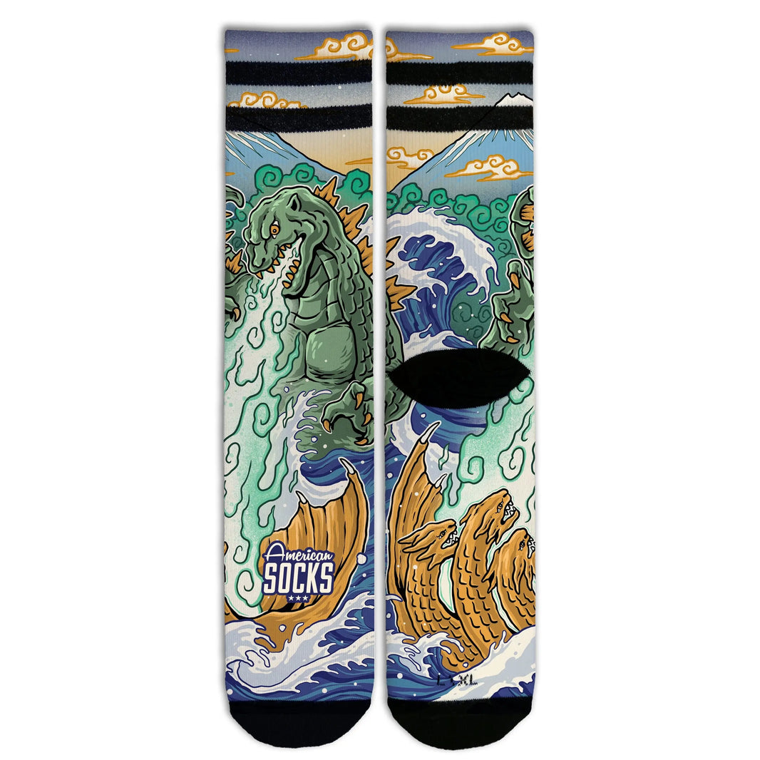 Kaiju King American Socks