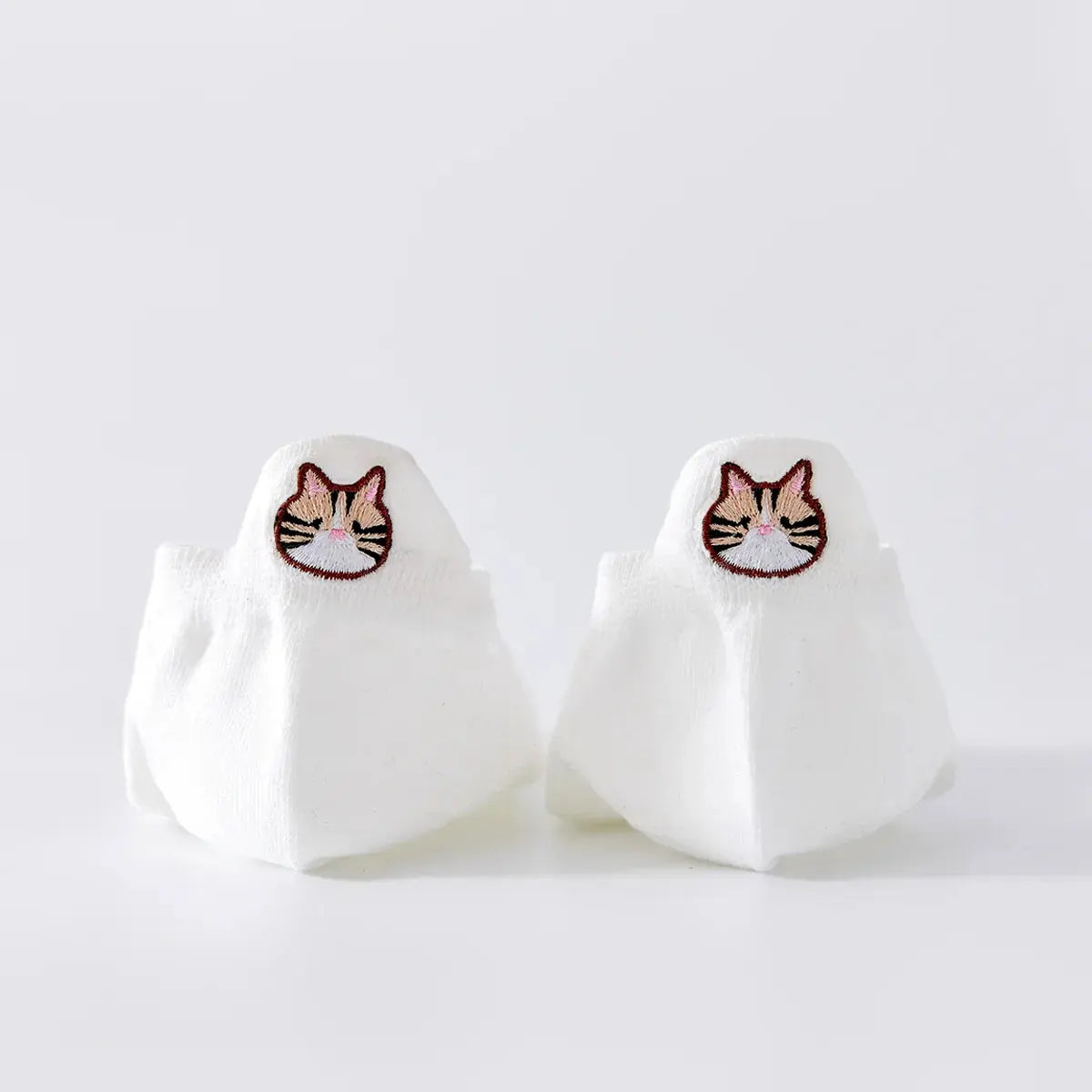 Languette Chat Moustaches - Blanc - FunkyFeets