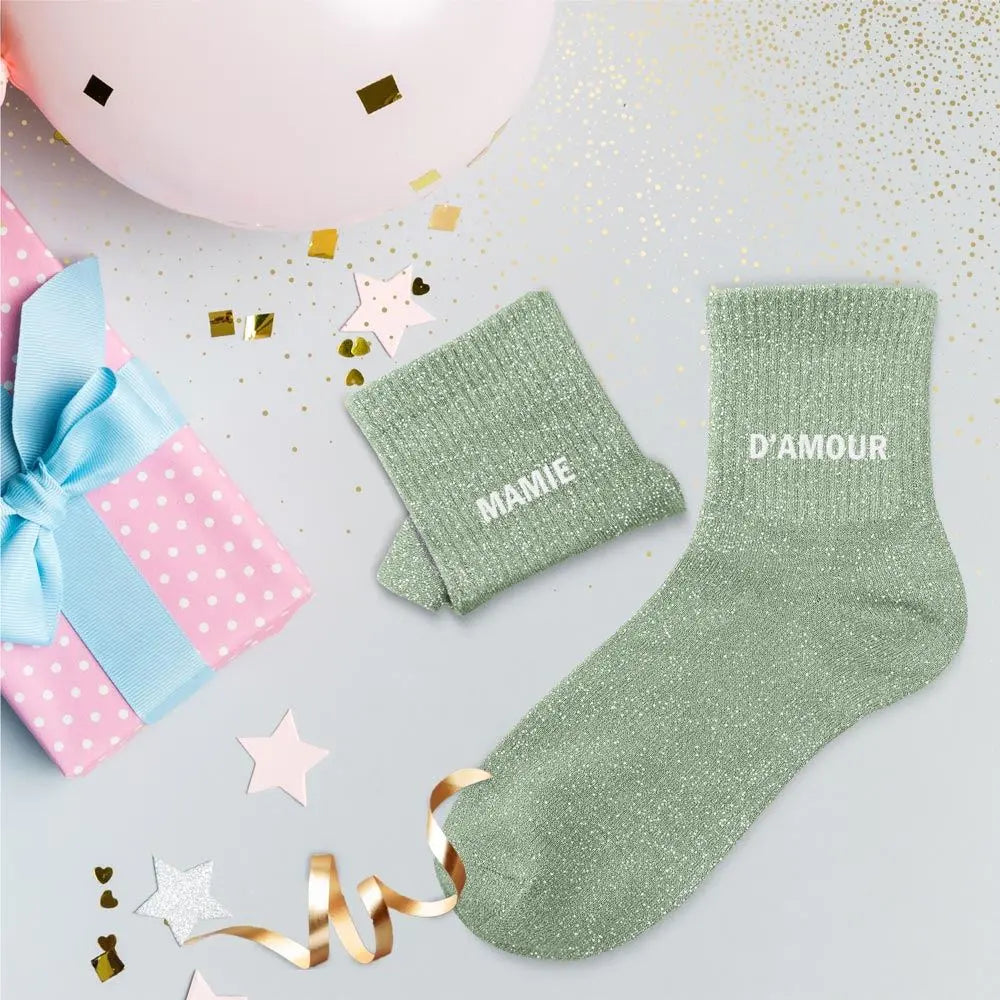 Mamie d'Amour Chaussettes à paillettes