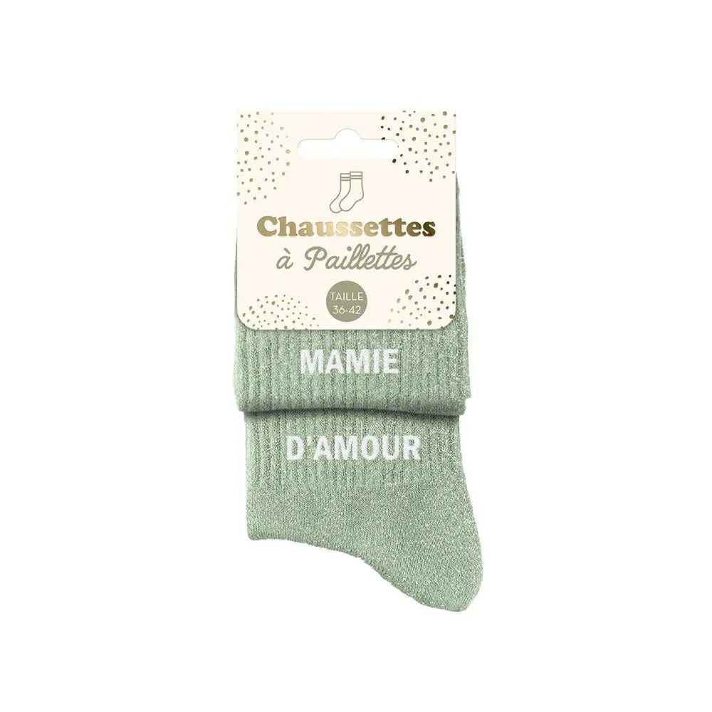 Mamie d'Amour Chaussettes à paillettes