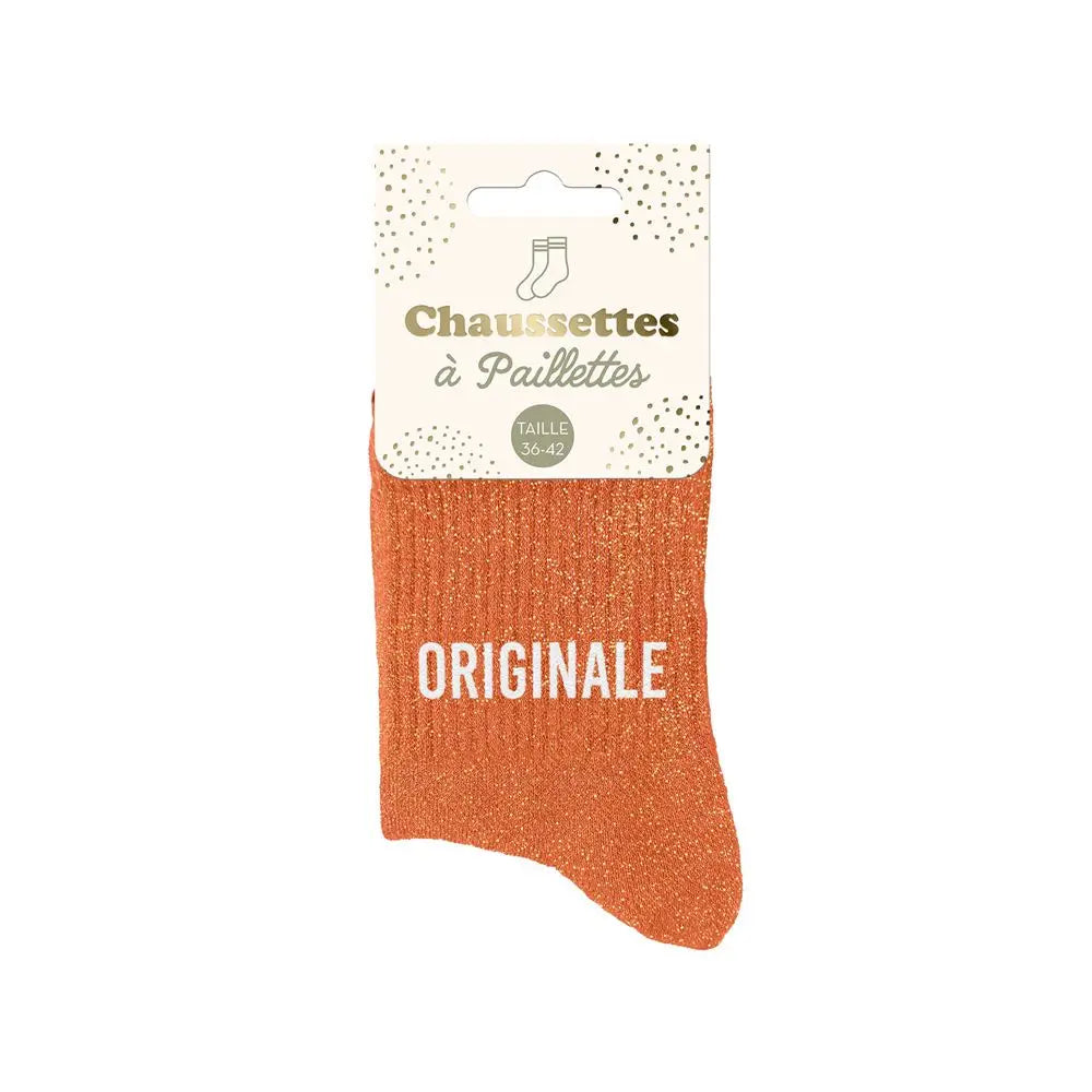 chaussettes à paillettes funky feets