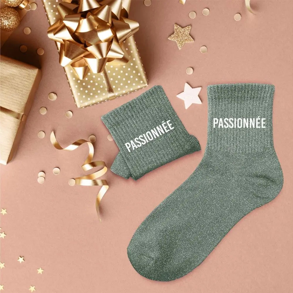 chaussettes à paillettes funky feets