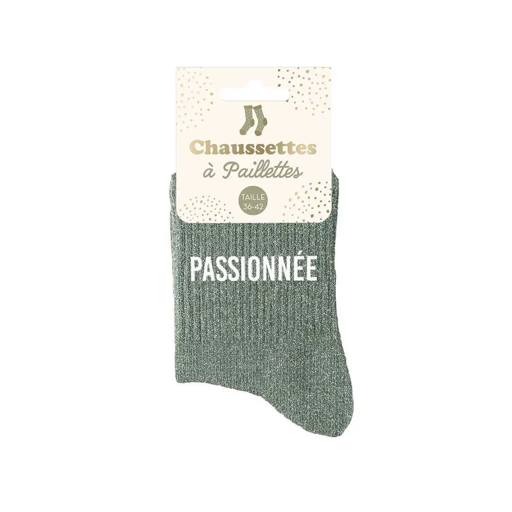 chaussettes à paillettes funky feets