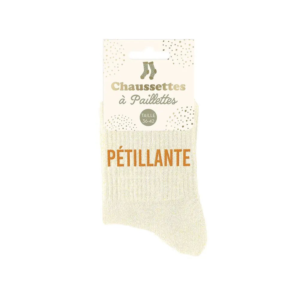 chaussettes à paillettes funky feets