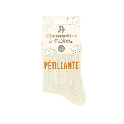 chaussettes à paillettes funky feets