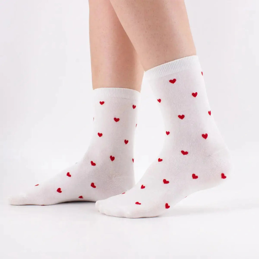 Petits Cœurs Longue - Blanc - FunkyFeets