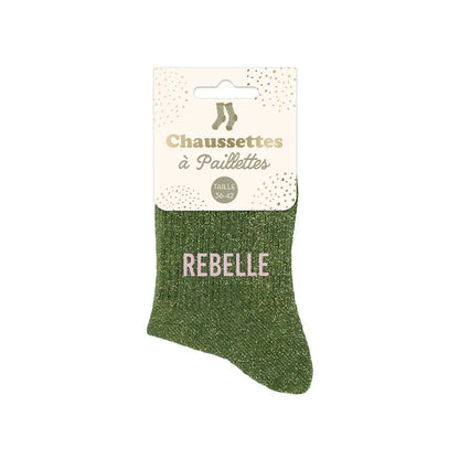 Rebelle Chaussettes à paillettes