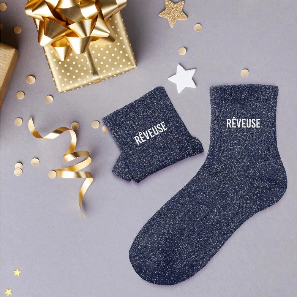chaussettes à paillettes funky feets