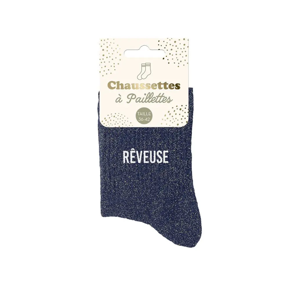 chaussettes à paillettes funky feets