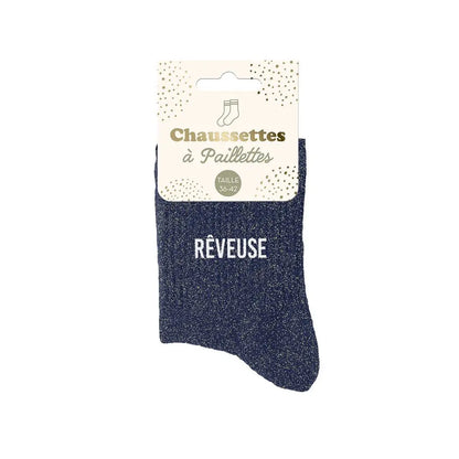 chaussettes à paillettes funky feets