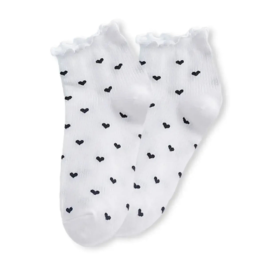 Socquettes Petits Cœurs Dentelle - Blanc - FunkyFeets