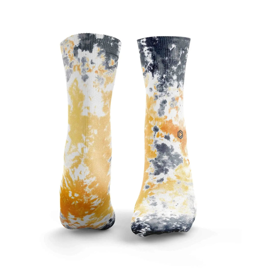 Tie Dye 3.0 - Orange & Dark Grey - FunkyFeets