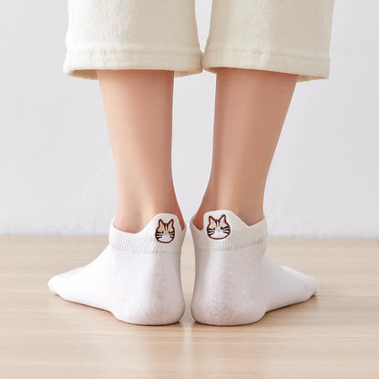 Languette Chat Moustaches - Blanc - FunkyFeets