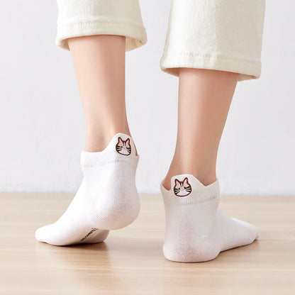 Languette Chat Moustaches - Blanc - FunkyFeets