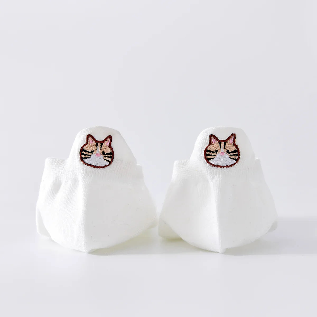 Languette Chat Moustaches - Blanc - FunkyFeets