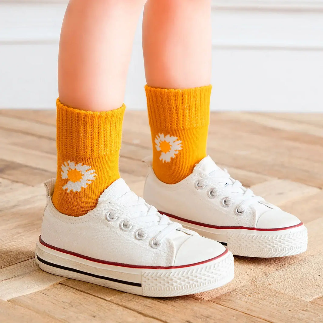 Chaussettes Longues Marguerite Enfants (Lot 5 paires) - FunkyFeets
