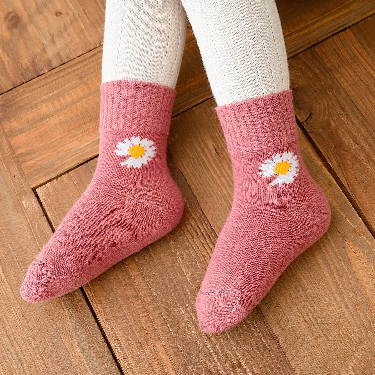 Chaussettes Longues Marguerite Enfants (Lot 5 paires) - FunkyFeets
