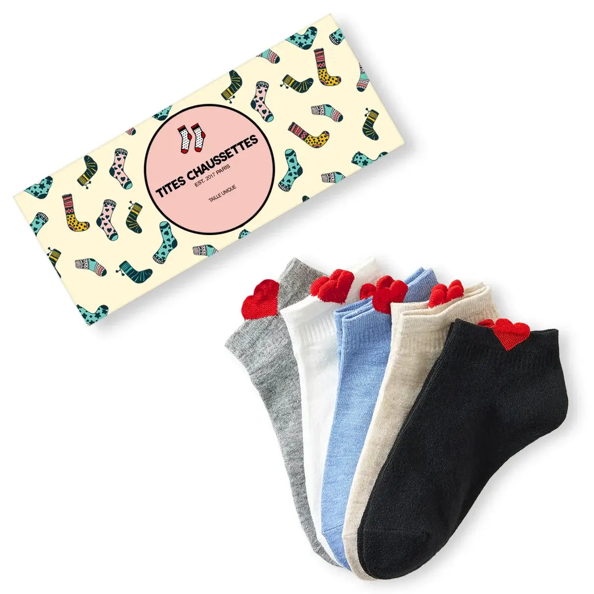 Petit Coeur - Gris - FunkyFeets