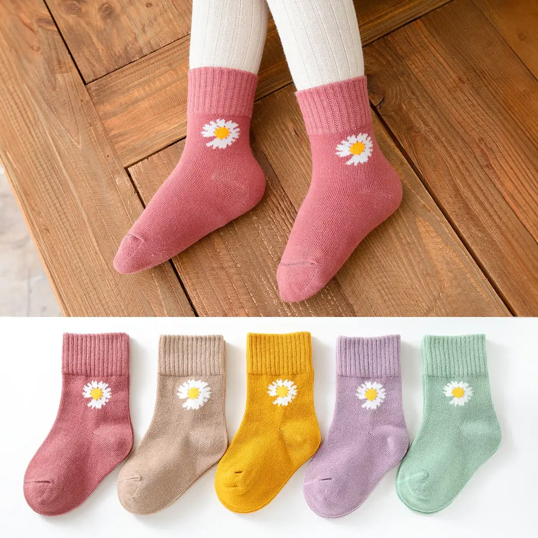 Chaussettes Longues Marguerite Enfants (Lot 5 paires) - FunkyFeets