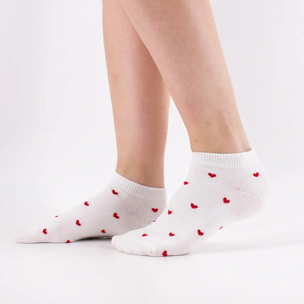Socquettes Petits Cœurs - Blanc - FunkyFeets