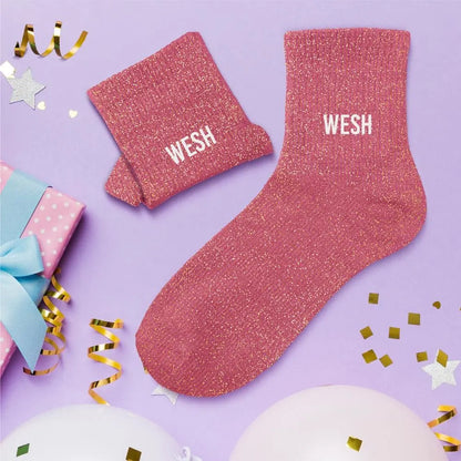 Wesh Chaussettes à paillettes