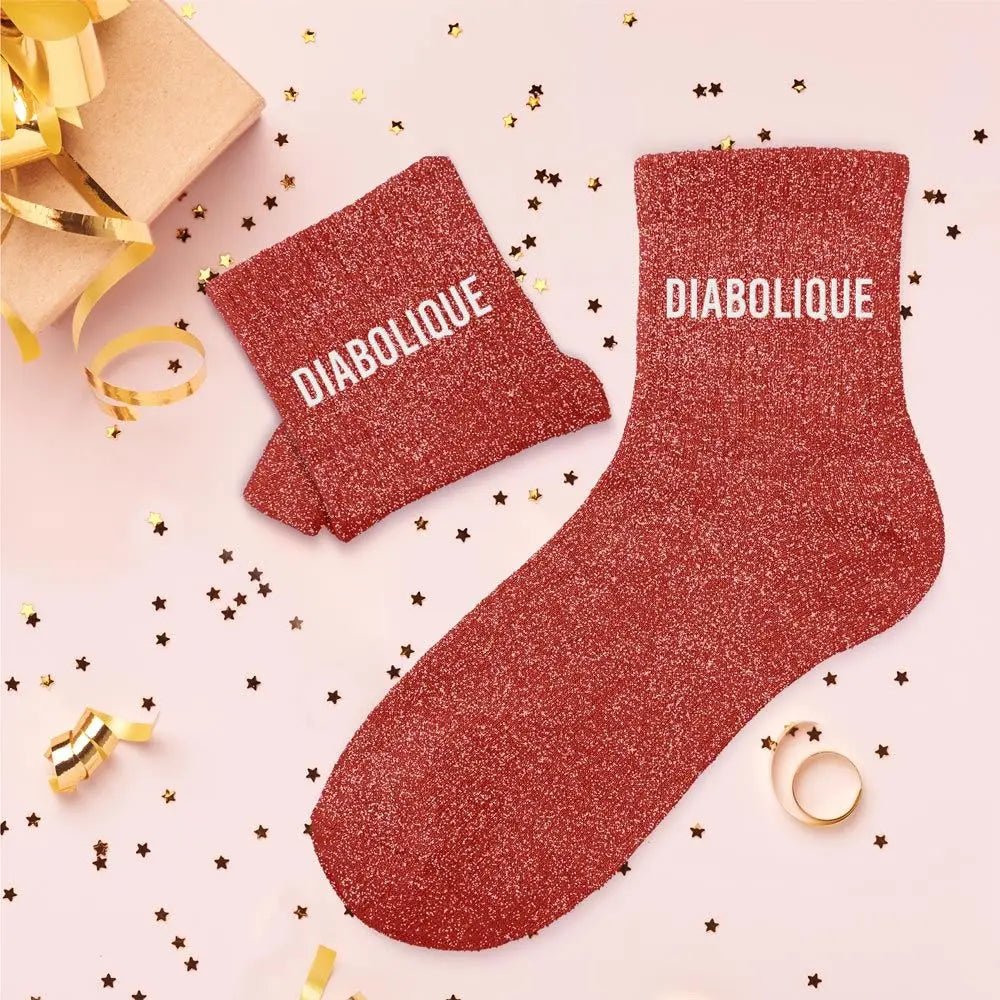 Chaussettes à Paillettes - Diabolique - FunkyFeets