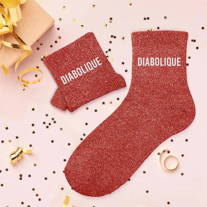 Chaussettes à Paillettes - Diabolique - FunkyFeets
