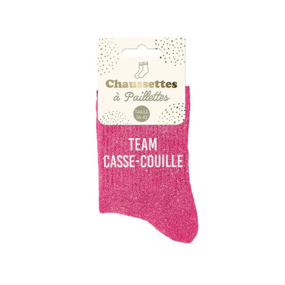Chaussettes à Paillettes - Team Casse Couille - FunkyFeets