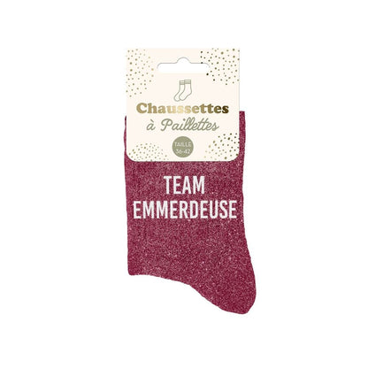 Chaussettes à Paillettes - Team Emmerdeuse - FunkyFeets