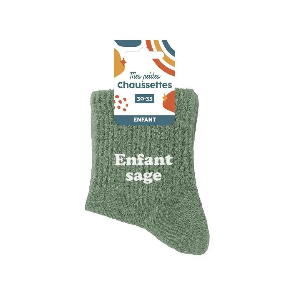 Chaussettes Enfant Sage - FunkyFeets