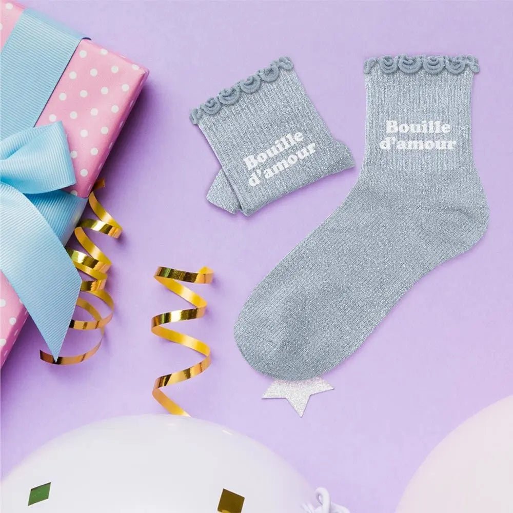 Chaussettes Paillettes Enfant Bouille d'Amour - FunkyFeets